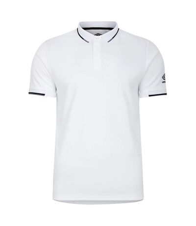 Mens tipped golf polo shirt white Umbro