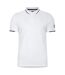 Mens tipped golf polo shirt white Umbro