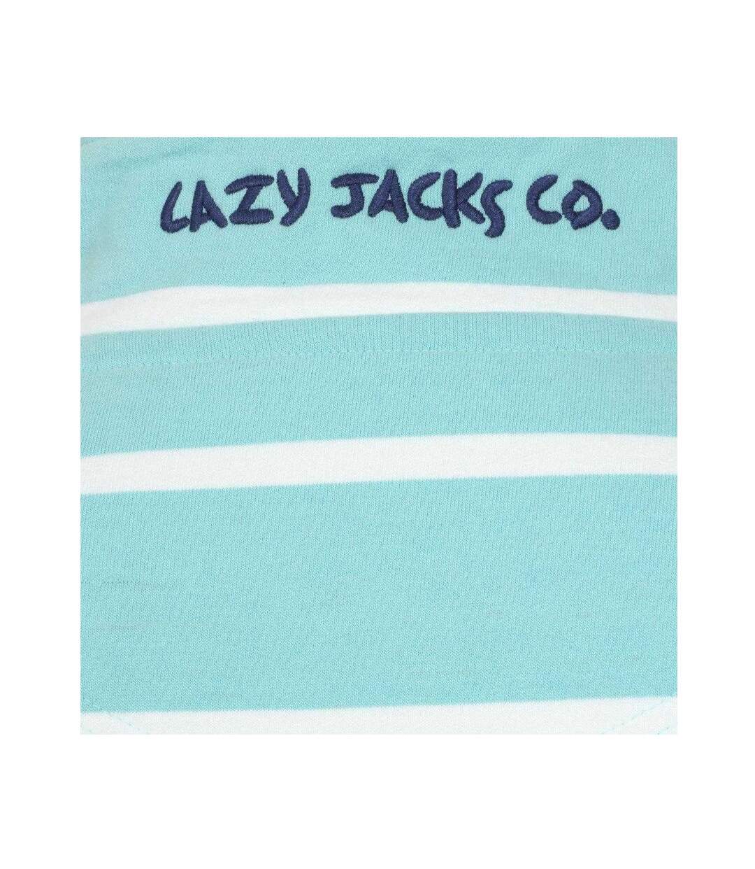 Sweat Manches Longues Motif/style Rayé Femme Bleu Menthe Lazy Jacks-3