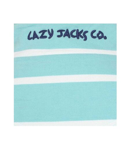 Sweat Manches Longues Motif/style Rayé Femme Bleu Menthe Lazy Jacks