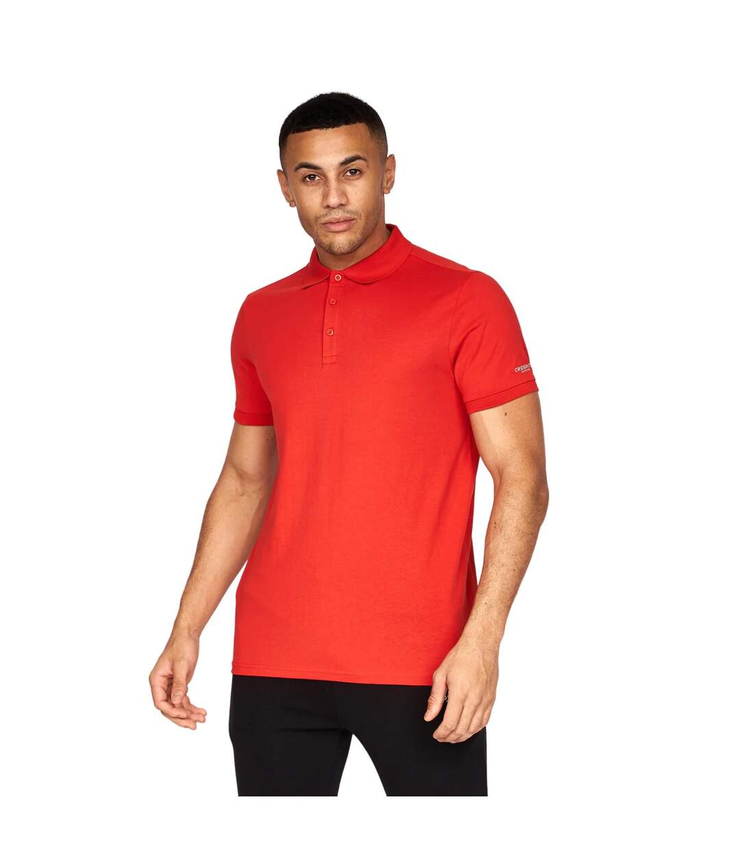 Polos traymax homme noir / bleu / rouge Crosshatch-4