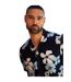 Chemise Manches Courtes Motif/style Floral Homme Noir Threadbare-3
