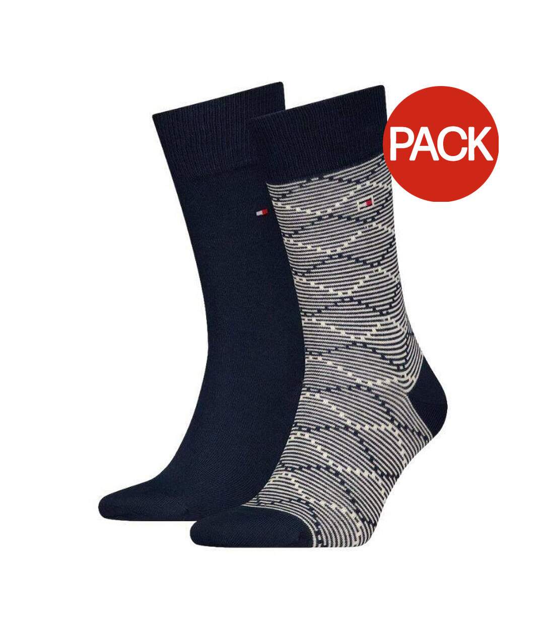 Chaussettes Motif/style À Motifs Homme Bleu Marine Bleu Blanc Tommy Hilfiger-1