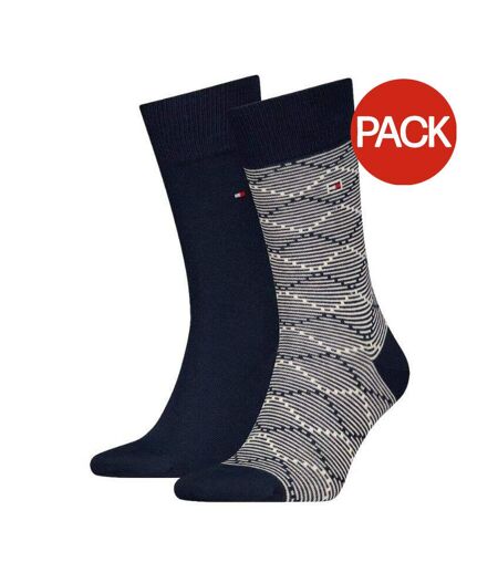 Chaussettes Motif/style À Motifs Homme Bleu Marine Bleu Blanc Tommy Hilfiger