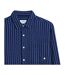 Mens Bryan Striped Long-sleeved Shirt True Navy Farah-2