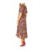 Robe Portefeuille Motif/style Floral Femme Noir Yumi-3