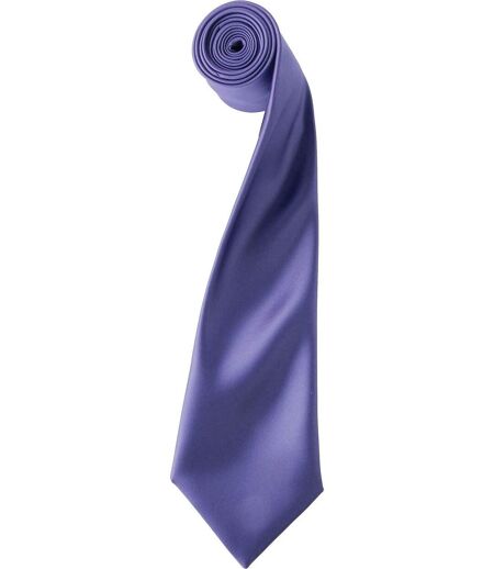 Cravate satin unie - PR750 - violet