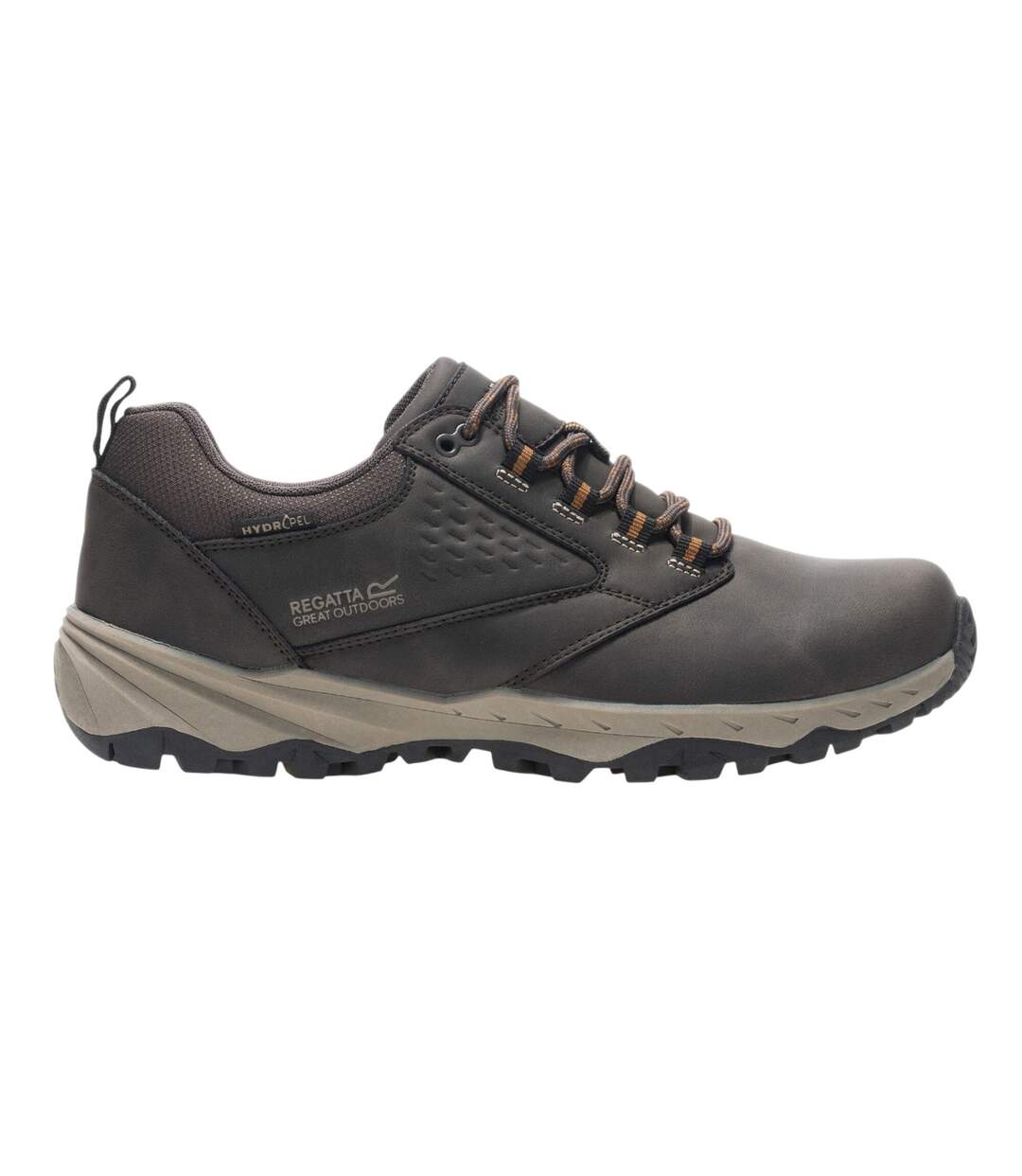 Chaussures Basses De Marche Imperméables Amble Homme Marron Gris Foncé Marron Clair Regatta-4
