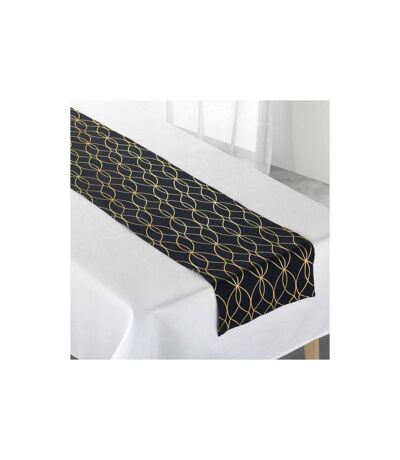 Nappe & Chemin de Table Elipsa 140x250cm Blanc & Noir