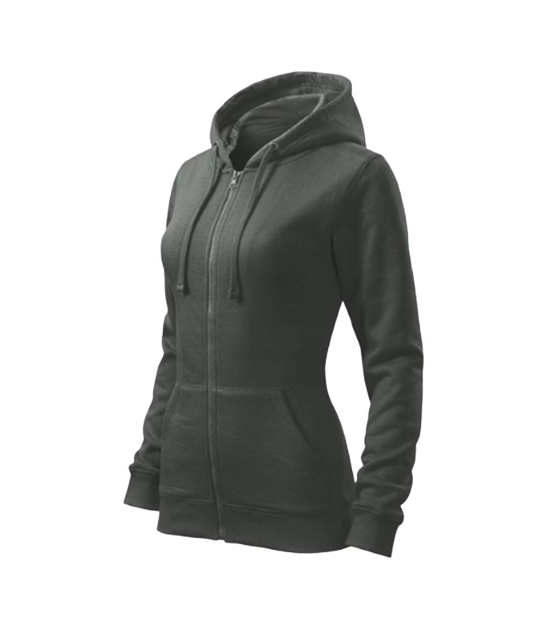 Sweat À Capuche Cape Femme Kaki Foncé Malfini-3