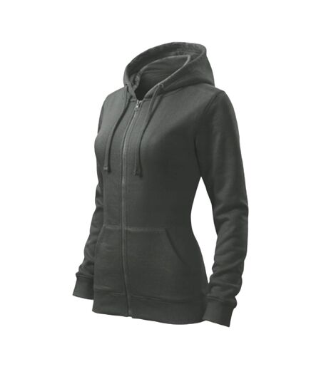 Sweat À Capuche Cape Femme Kaki Foncé Malfini