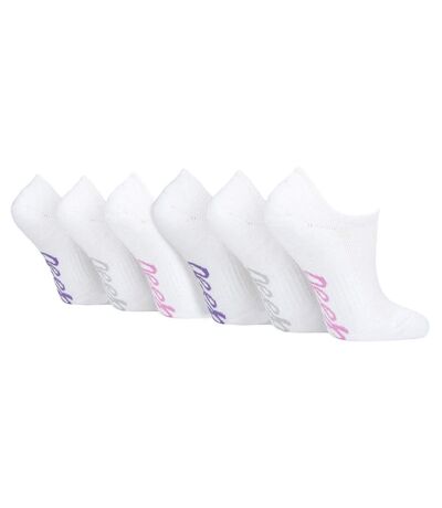 Paquet de 6 chaussettes invisibles en bambou pour femmes avec poignée au talon