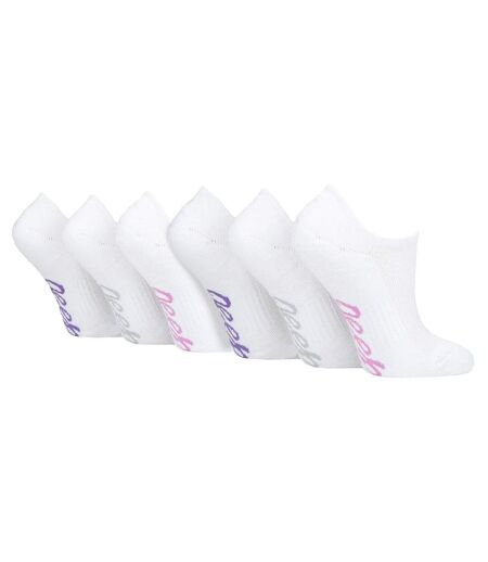 Paquet de 6 chaussettes invisibles en bambou pour femmes avec poignée au talon