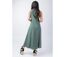 Robe longue coupe droite JULINE unie kaki Coton Du Monde-4