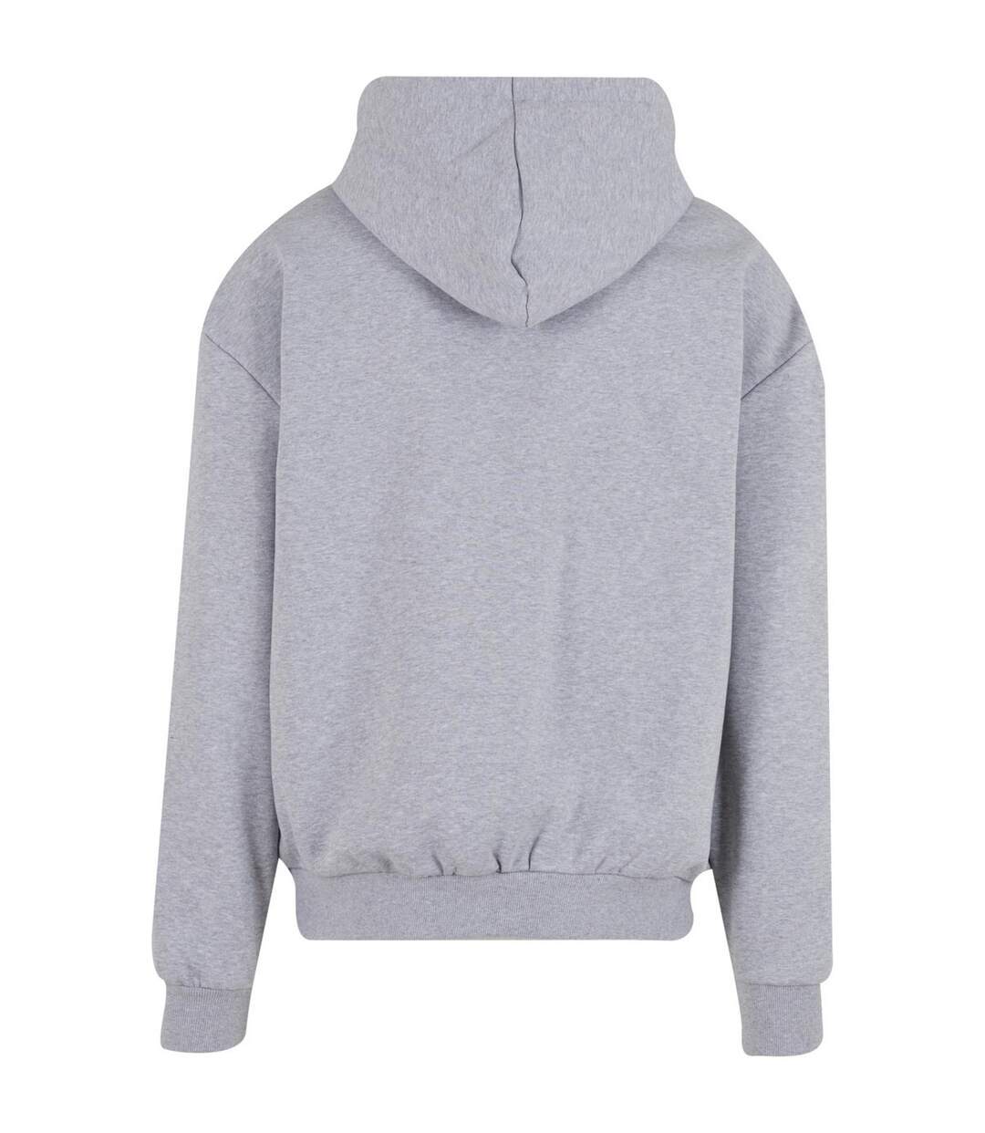 Sweat À Capuche Surdimensionné Ultra Lourd Pour Hommes Gris Chiné Build Your Brand-2