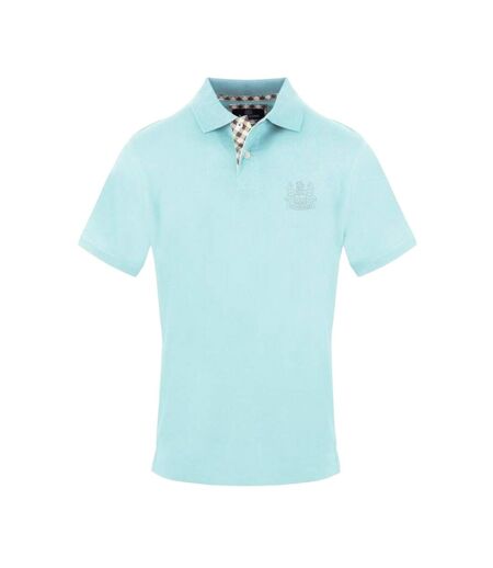 Polo Motif/style Logo Brodé Homme Bleu Ciel Aquascutum