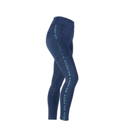 Aubrion Womens/Ladies Brook Horse Riding Tights (Navy) - UTER442