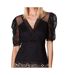 T-shirt Noir Dentelle Femme Morgan Drink - L