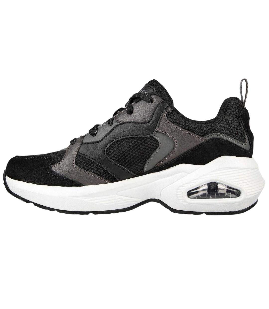 Womens/ladies Uno Suede Trainers Black Skechers-2