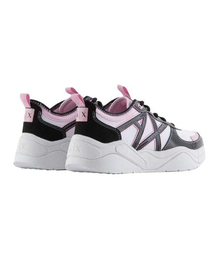 Baskets Femme Blanc Noir Rose Armani Exchange