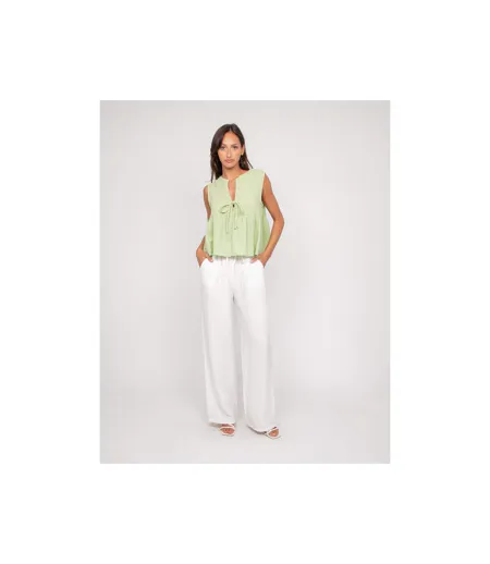 Top gaze de coton FROZETTE - Dona X Lisa