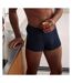 Fruit Of The Loom Mens Classic Shorty Cotton Rich Boxer Shorts (Pack Of 2) (Black) - UTRW3155