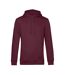 B&C Mens Organic Hooded Sweater (Burgundy) - UTBC4690