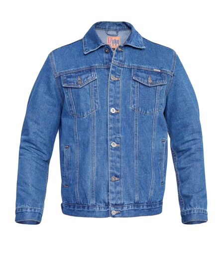 Duke Mens Kingsize Western Trucker Style Denim Jacket (Stonewash) - UTDC127