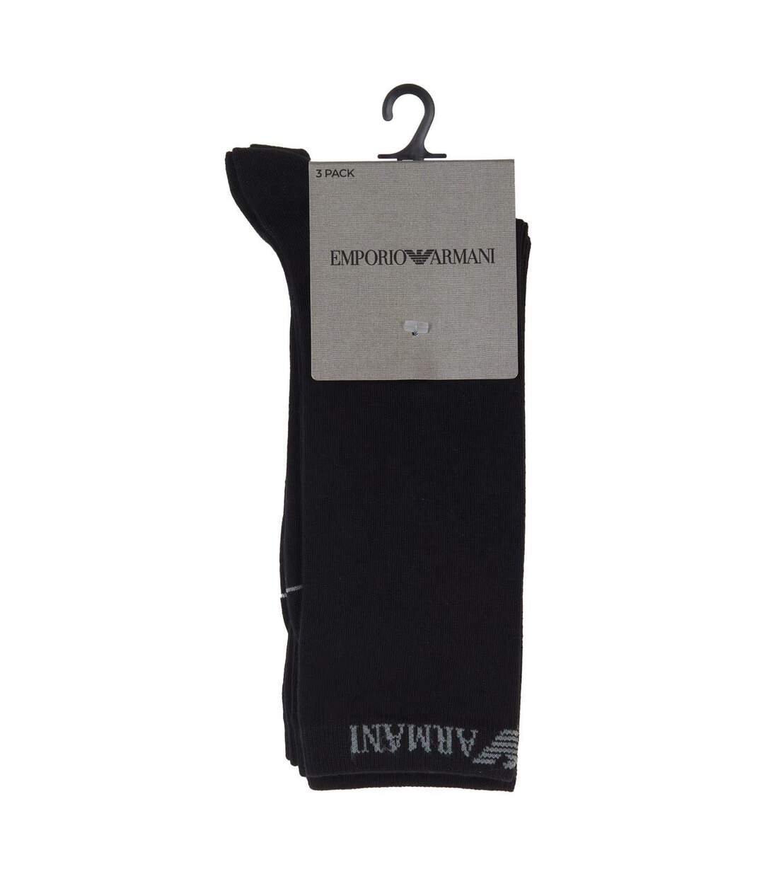 Lot De 3  Chaussettes Homme Noir Emporio Armani-4