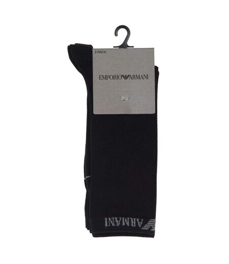 Lot De 3  Chaussettes Homme Noir Emporio Armani