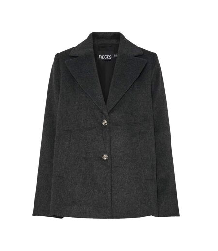 Manteau noir femme pieces jasmin outerwear