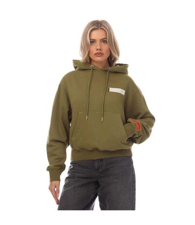 Sweat à capuche censored femme vert Heron Preston