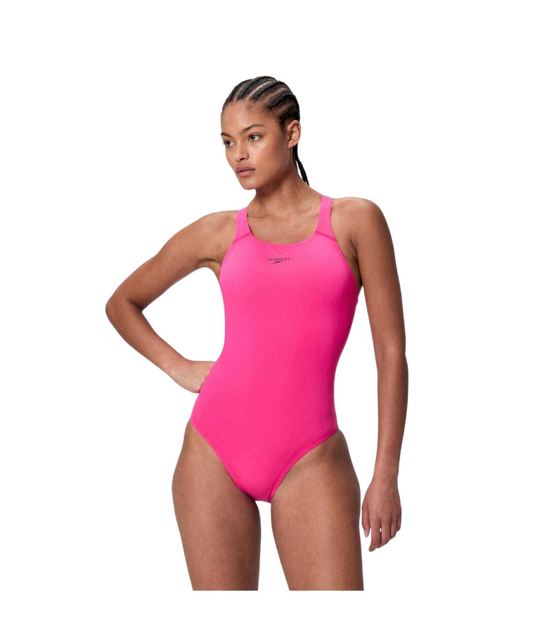 Womens/ladies Medalist One Piece Swimsuit Pink Speedo-2