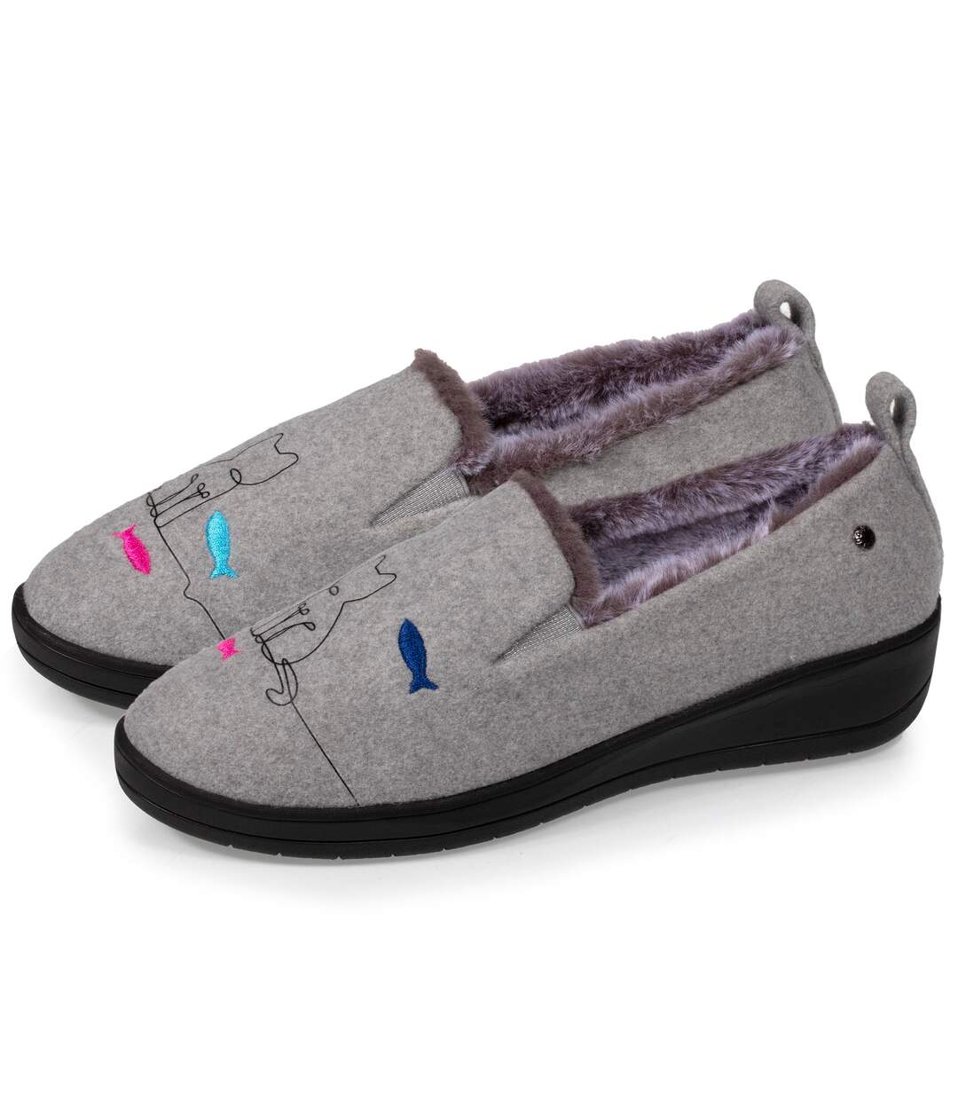 Isotoner Chaussons Charentaises femme ultra confortables et légères, faciles à enfiler, talon de 4,5 cm-1