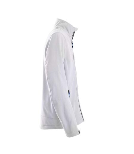 Mens Trial Soft Shell Jacket White Printer