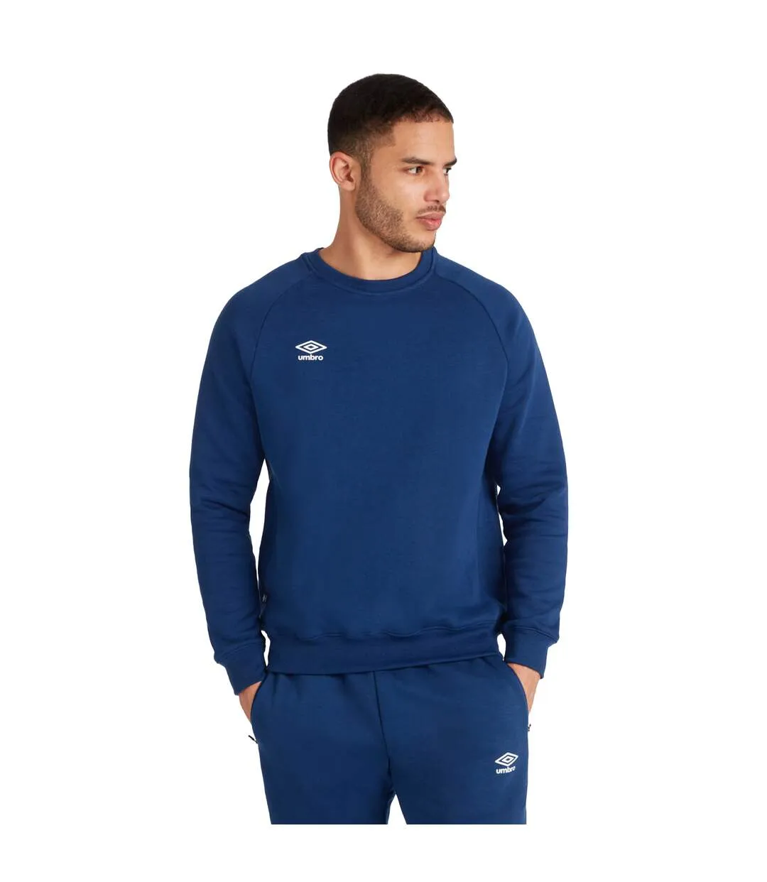 Mens Club Leisure Sweatshirt Navy White Umbro-1