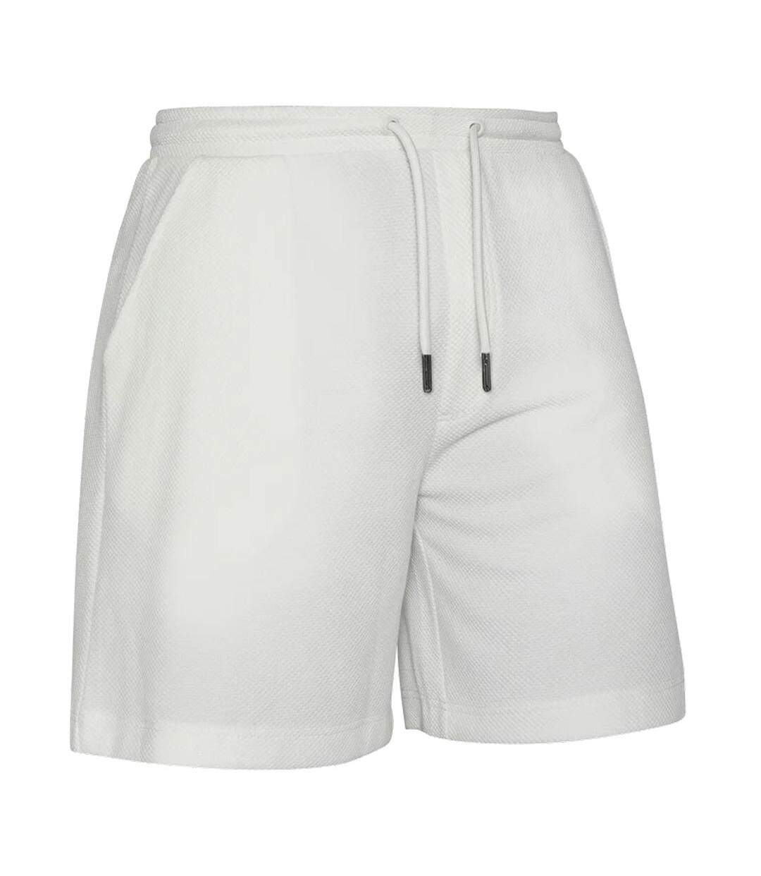Short blanc homme schott  maille technique-2
