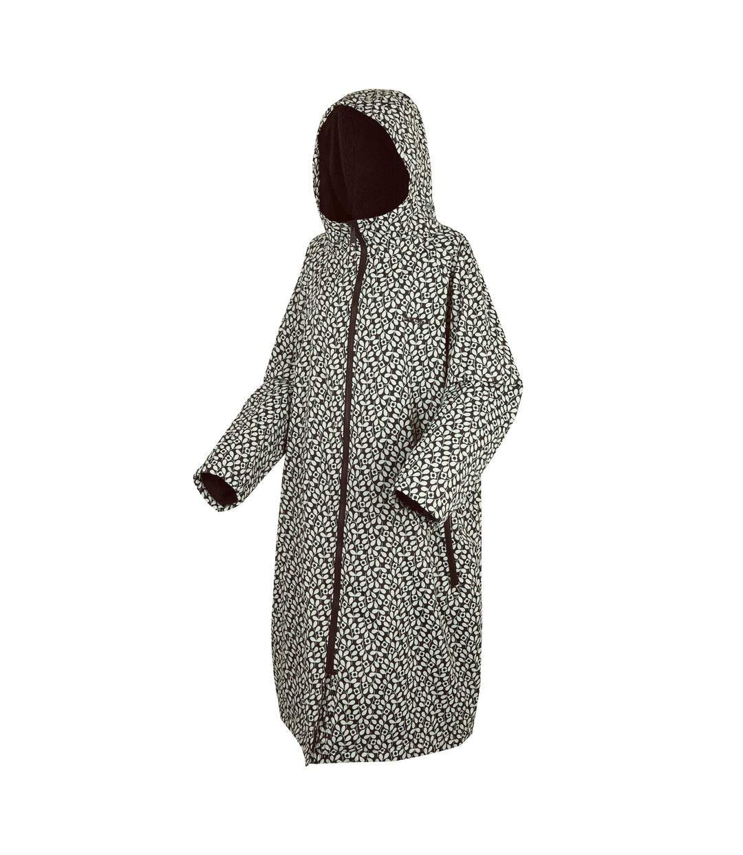 Womens/ladies orla kiely jasmine flower changing robe black Regatta-3