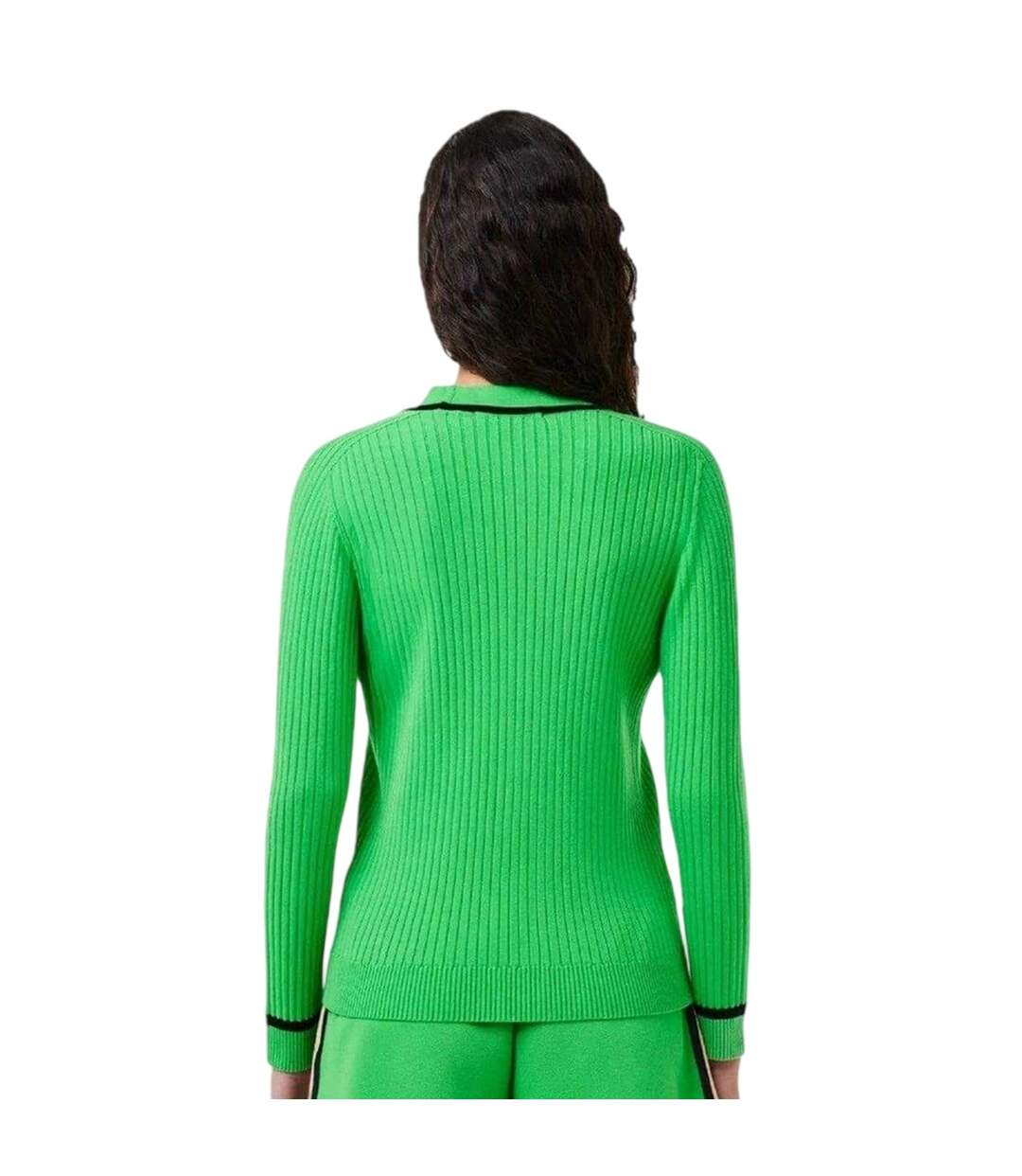 Cardigan Femme Vert Noir Lacoste-3