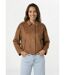 Blouson zippé suédine taille resserrée-1