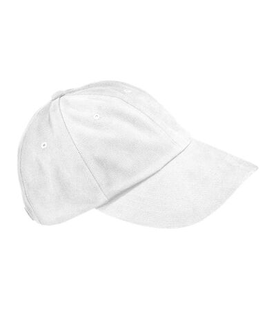 Beechfield Contrast Heavy Brushed Cotton Low Profile Baseball Cap (White) - UTPC7025
