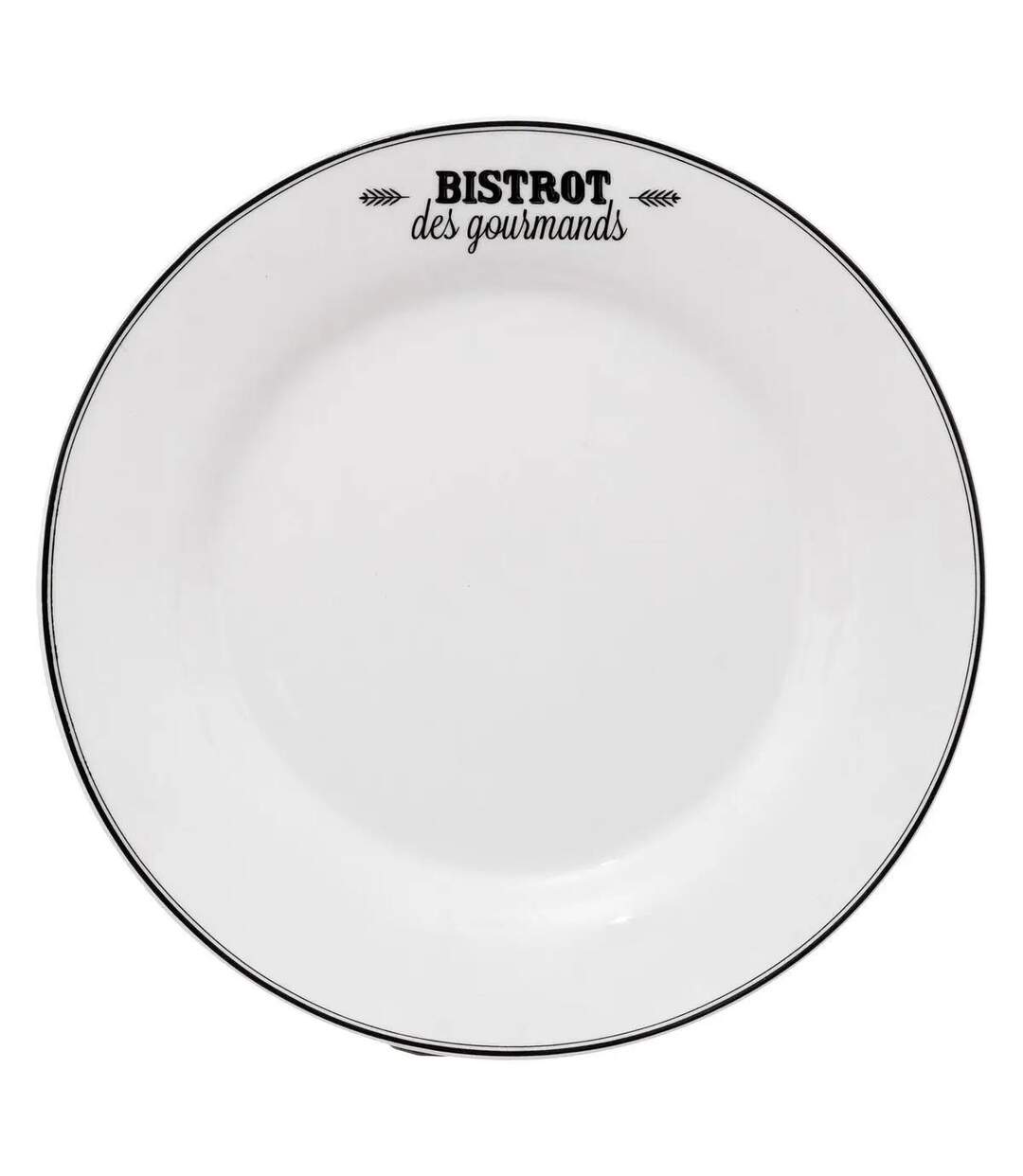 Lot de 6 Assiettes Plates Bistrot 26cm Blanc-1