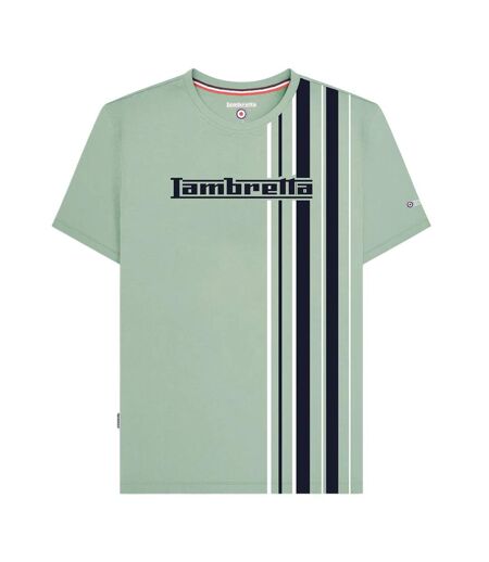 Mens Racing Stripe T-shirt Iceberg Green Lambretta
