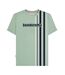 Mens Racing Stripe T-shirt Iceberg Green Lambretta-2