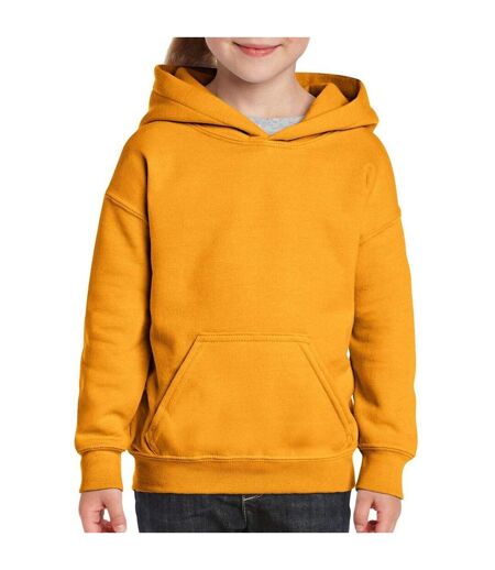 Sweat à capuche unisexe jaune foncé Gildan