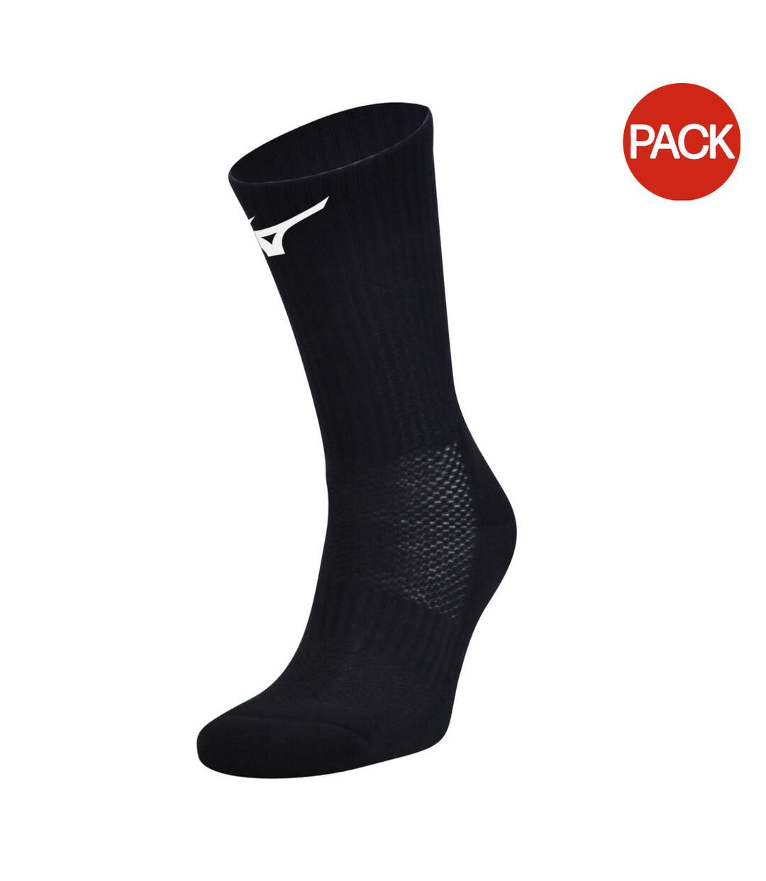 Unisex Adult Crew Socks Black Mizuno-1