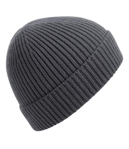 Bonnet Unisexe Adulte En Tricot Côtelé Gris Foncé Beechfield