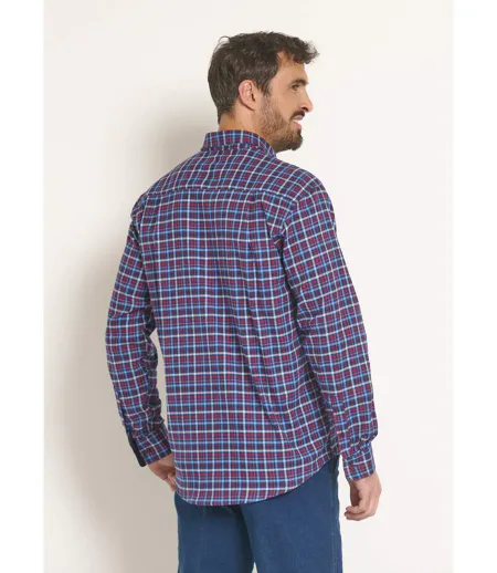 Chemise flanelle extensible à carreaux