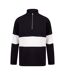 Front Row Unisex Adult Panelled Quarter Zip Sweater (Navy/White) - UTRW9650