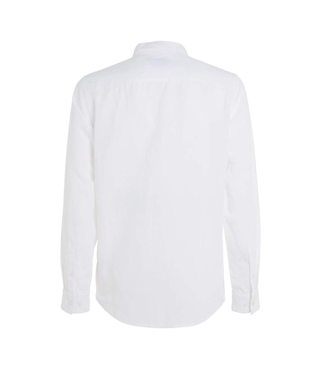 Mens Cotton Lined Regular Shirt White Calvin Klein-2
